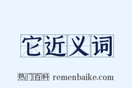 它近义词是什么意思的图片